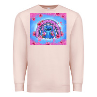 Pale Pink stitch rainbow Premium Sweatshirt - Zillion Design Studio