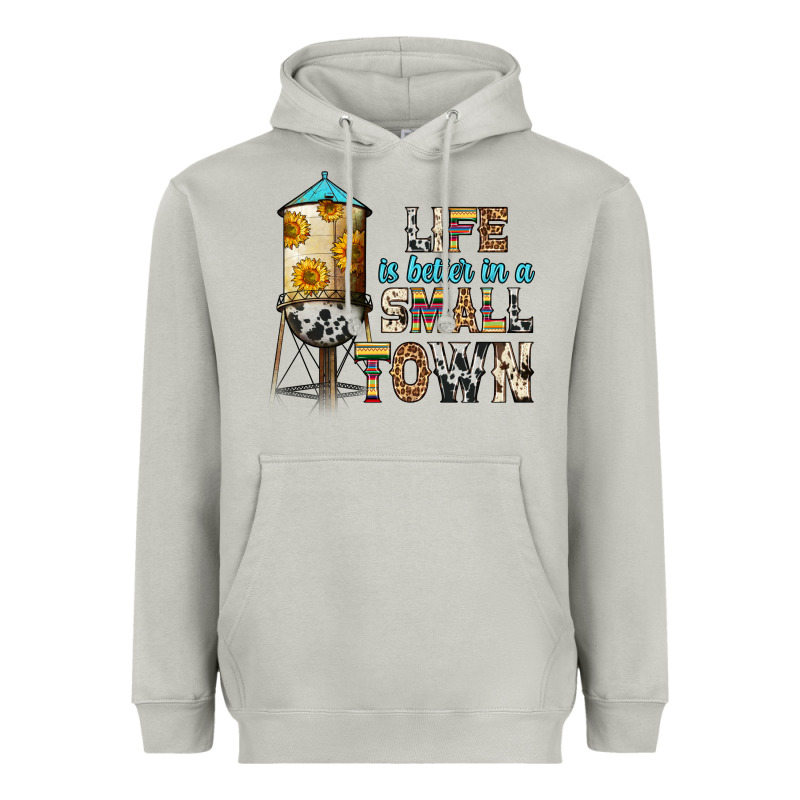 Life Is Better In A Small Town Heavyweight Hoodie by Zillion Design Studio | Teevron