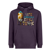Plum life is better in a small town Heavyweight Hoodie - Zillion Design Studio