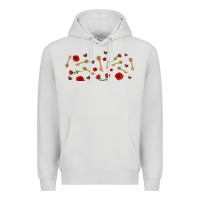 Dove Grey rosses and keys Premium Hoodie - AdoDesignShop