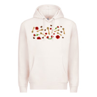 Pale Pink rosses and keys Premium Hoodie - AdoDesignShop