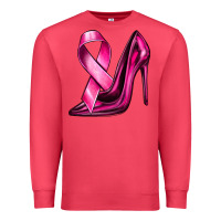 Cardinal Breast Cancer Ribbon and Heels Premium Sweatshirt - texasbilliewilder