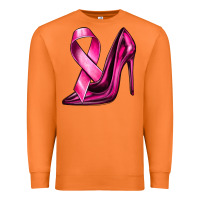 Carrot Breast Cancer Ribbon and Heels Premium Sweatshirt - texasbilliewilder