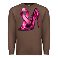 Chestnut Breast Cancer Ribbon and Heels Premium Sweatshirt - texasbilliewilder