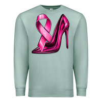 Breast Cancer Ribbon And Heels Premium Sweatshirt | Teevron
