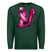 Sports Green Breast Cancer Ribbon and Heels Premium Sweatshirt - texasbilliewilder
