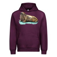 Mauve Wine Walrus Urban Hoodie - LillyAllenDesigns