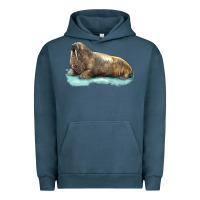 Pigment Midnight Navy Walrus Urban Hoodie - LillyAllenDesigns