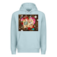 Blue Mist playing cards and pearls Premium Hoodie - AdoDesignShop