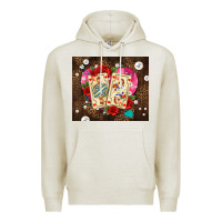 Oatmeal Heather playing cards and pearls Premium Hoodie - AdoDesignShop