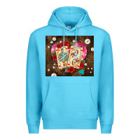Ocean Blue playing cards and pearls Premium Hoodie - AdoDesignShop