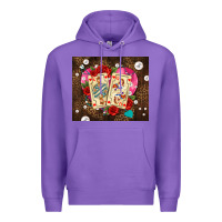 Purple playing cards and pearls Premium Hoodie - AdoDesignShop