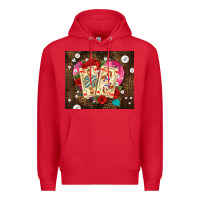 Red playing cards and pearls Premium Hoodie - AdoDesignShop