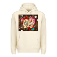 Sandshell playing cards and pearls Premium Hoodie - AdoDesignShop