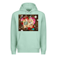 Seafoam playing cards and pearls Premium Hoodie - AdoDesignShop