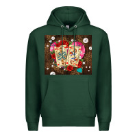 Sports Green playing cards and pearls Premium Hoodie - AdoDesignShop