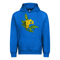 Cobalt yellow elder flower Urban Hoodie - LillyAllenDesigns