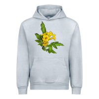 Heather Grey yellow elder flower Urban Hoodie - LillyAllenDesigns