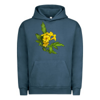 Pigment Midnight Navy yellow elder flower Urban Hoodie - LillyAllenDesigns