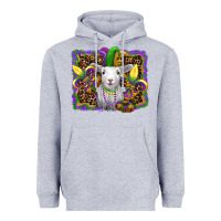 Heather Grey mardi gras baby sheep king cake fleur de lis Heavyweight Hoodie - RanaPortraitStore
