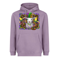 Lavender mardi gras baby sheep king cake fleur de lis Heavyweight Hoodie - RanaPortraitStore