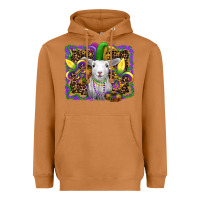 Meerkat mardi gras baby sheep king cake fleur de lis Heavyweight Hoodie - RanaPortraitStore
