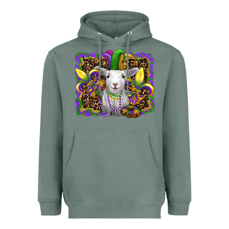 Mardi Gras Baby Sheep King Cake Fleur De Lis Heavyweight Hoodie by RanaPortraitStore | Teevron