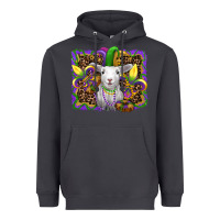 Smoke mardi gras baby sheep king cake fleur de lis Heavyweight Hoodie - RanaPortraitStore