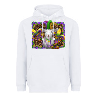 White mardi gras baby sheep king cake fleur de lis Heavyweight Hoodie - RanaPortraitStore