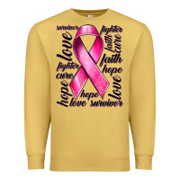 Antique Gold Breast Cancer Ribbon Hope Love Faith Premium Sweatshirt - texasbilliewilder