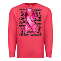 Cardinal Breast Cancer Ribbon Hope Love Faith Premium Sweatshirt - texasbilliewilder