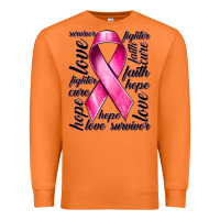 Carrot Breast Cancer Ribbon Hope Love Faith Premium Sweatshirt - texasbilliewilder