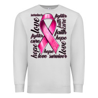 Dove Grey Breast Cancer Ribbon Hope Love Faith Premium Sweatshirt - texasbilliewilder