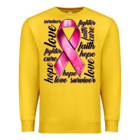 Lemon Breast Cancer Ribbon Hope Love Faith Premium Sweatshirt - texasbilliewilder
