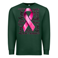 Sports Green Breast Cancer Ribbon Hope Love Faith Premium Sweatshirt - texasbilliewilder