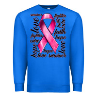 True Royal Breast Cancer Ribbon Hope Love Faith Premium Sweatshirt - texasbilliewilder