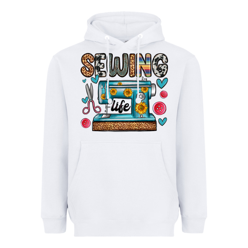 Sewing Life Heavyweight Hoodie by Zillion Design Studio | Teevron