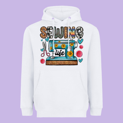 Sewing Life Heavyweight Hoodie Designed By Zillion Design Studio