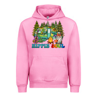 Fuchsia Pink hippie soul camping Urban Hoodie - BarkalooDesign