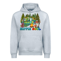Heather Grey hippie soul camping Urban Hoodie - BarkalooDesign