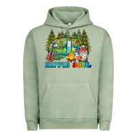 Pigment Oil Green hippie soul camping Urban Hoodie - BarkalooDesign