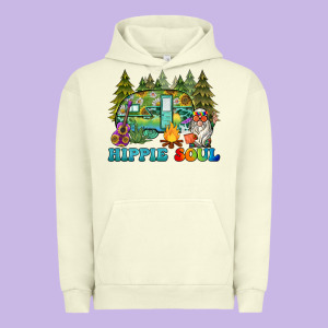 Hippie Soul Camping Urban Hoodie Designed By Barkaloodesign