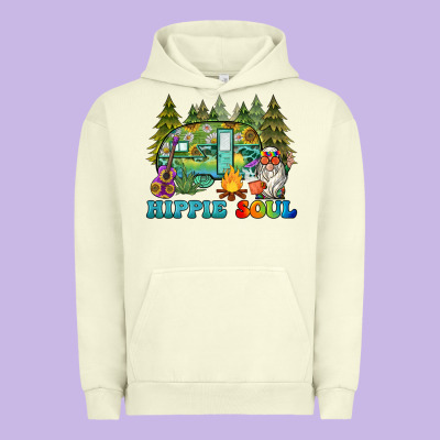 Hippie Soul Camping Urban Hoodie Designed By Barkaloodesign