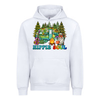 White hippie soul camping Urban Hoodie - BarkalooDesign