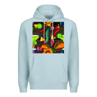 Blue Mist margarita and taco seamless pattern Premium Hoodie - BundleAndBundleShop