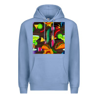 Colony Blue margarita and taco seamless pattern Premium Hoodie - BundleAndBundleShop
