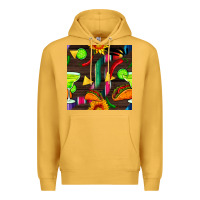 Mustard margarita and taco seamless pattern Premium Hoodie - BundleAndBundleShop