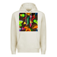 Oatmeal Heather margarita and taco seamless pattern Premium Hoodie - BundleAndBundleShop