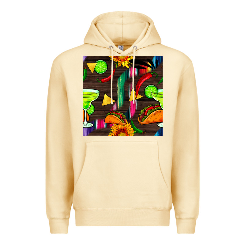 Margarita And Taco Seamless Pattern Premium Hoodie by BundleAndBundleShop | Teevron