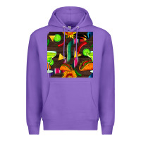 Purple margarita and taco seamless pattern Premium Hoodie - BundleAndBundleShop